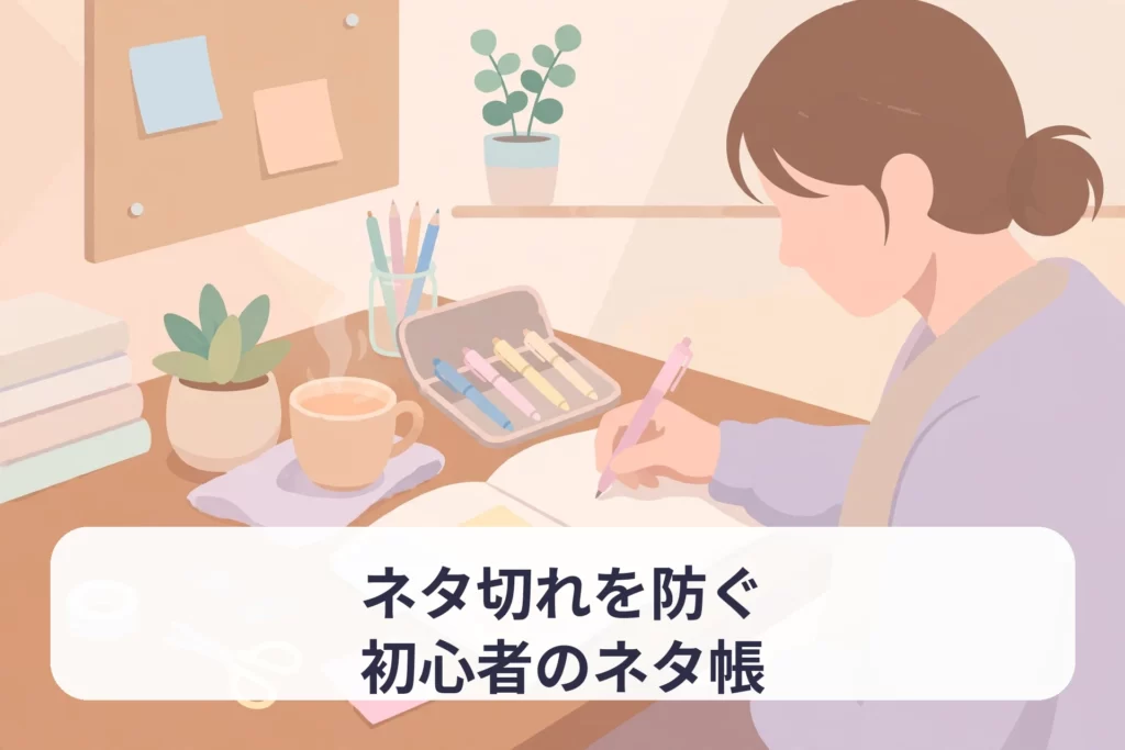 ネタ切れを防ぐ初心者向けネタ帳のイラスト